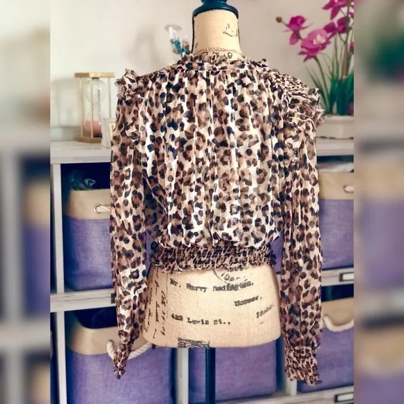 Free People Printed Twyla Top leopard - Picture 5 of 7